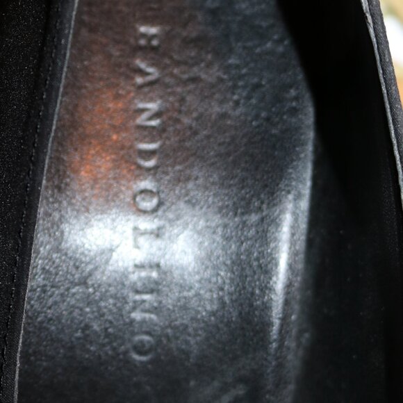 Bandolino Black Fabric MaryJane Square Toe Block Heel Shoes Sz 7 - Picture 7 of 8